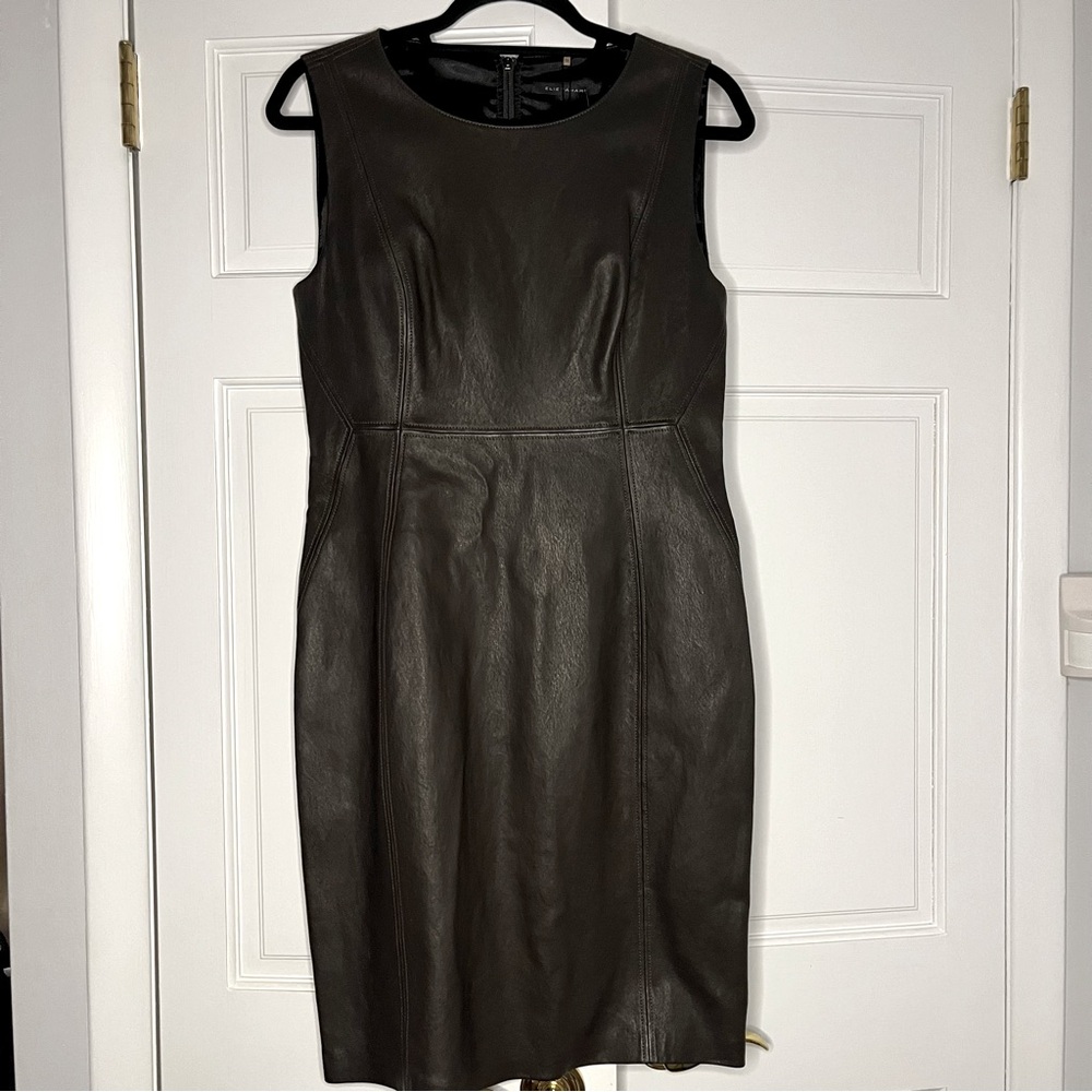 🖤 Ellie Tahari Women’s 100% Genuine Leather Dress New w/Tags